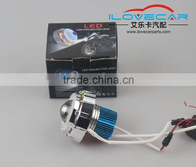 Top quality motorbike accessories, Led motorbike projector lens with double angel eyes for SUZUKI