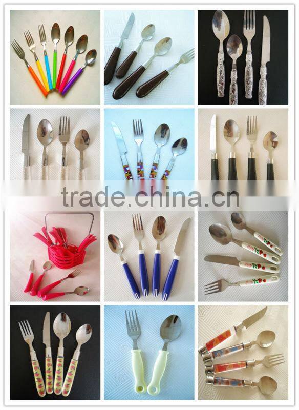 12 PCS Hot Sale Colour Box Leather PP Handle Sharp Knife Set