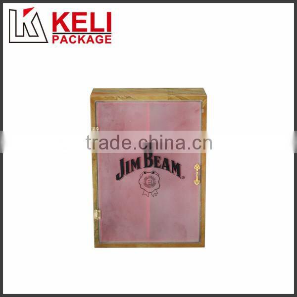 Hot new products for 2015 two bottle PVC window wooden wine box