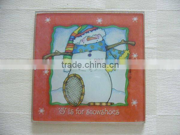 reindeer,ekl,wapiti glass coaster 9x9cm,any patterns available