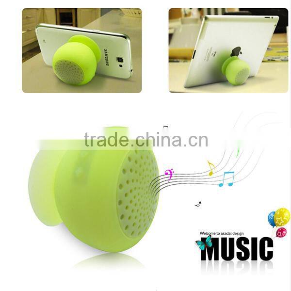 Portable silicone waterproof sucker speaker bluetooth speakerphone