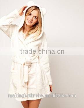 Lux Women's Microfleece Printed bathrobe woman sex with animal Robe