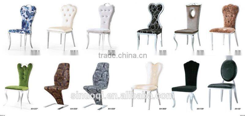 European Style High Quality Home Furniture Modern Dining Chair Hotel Restaurant Used Dining Chairs Stainless Steel Dining Chair