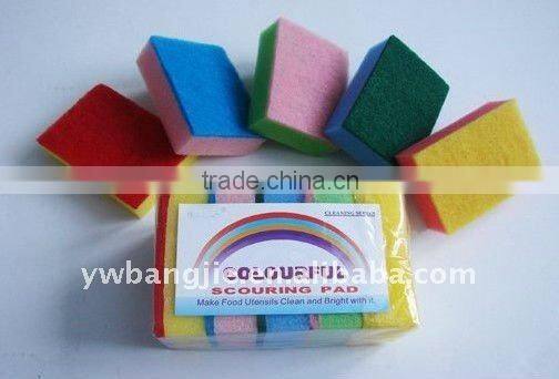 grip scourer with sponge