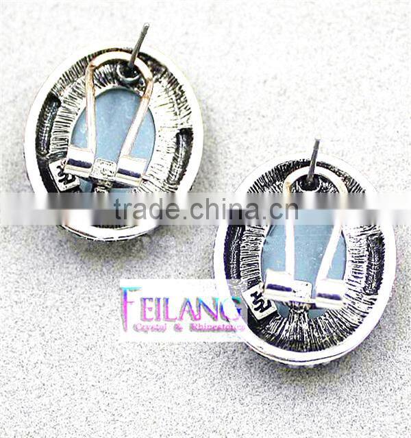 Alloy Earrings Set In Deep Red Jewelry Stud Earrings