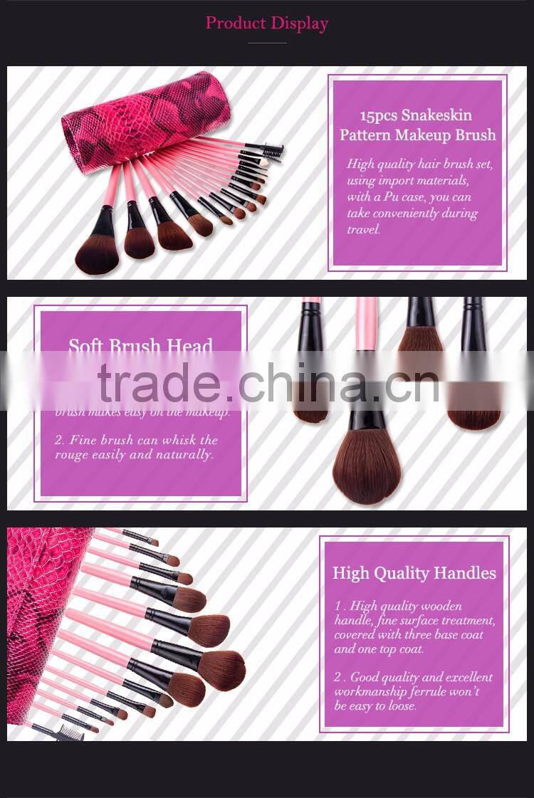 15 pcs cosmetic brush sets make up brush sets/make up brushes