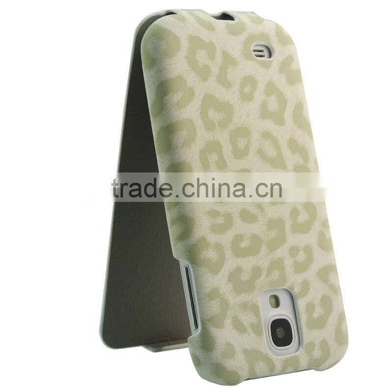FLIP leopard protect Case for Samsung Galaxy S4 i9500 accept Paypal Escrow