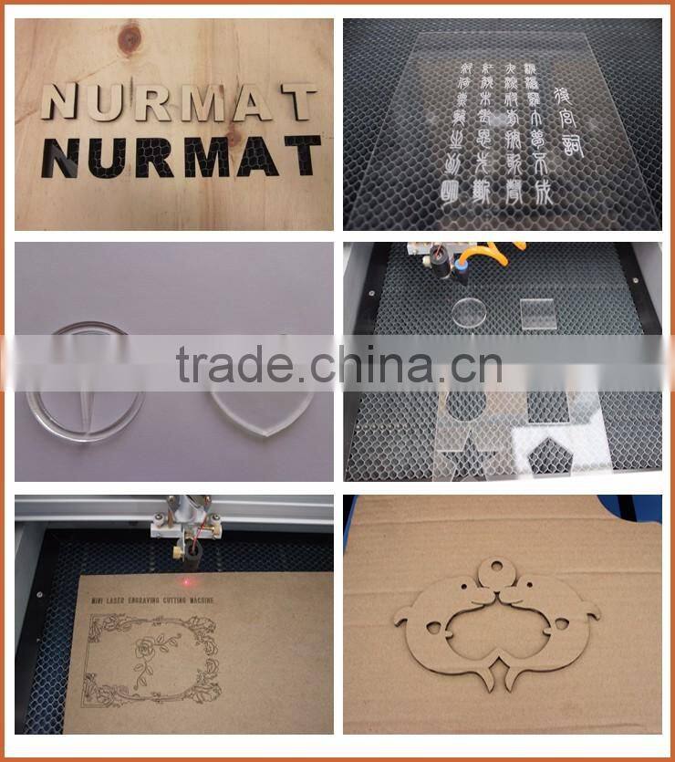 40W 50W 60W CO2 Mini Acrylic Laser Engraving Machine 300*300MM With Honey Comb Table Infrared Positioning System ZK-3030