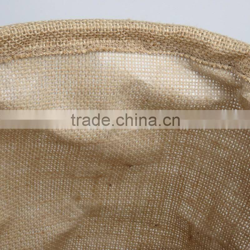 Waterproof Shopping Promotional customised jute round bottom bag
