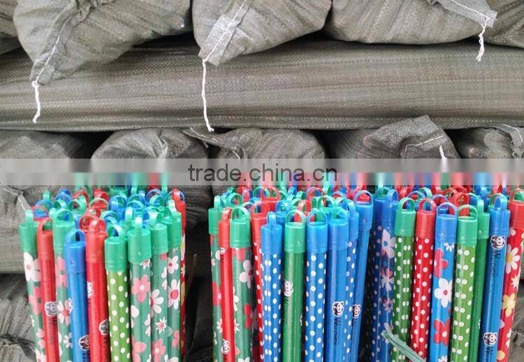 With plastic hanging cap hardwood utility broom handle