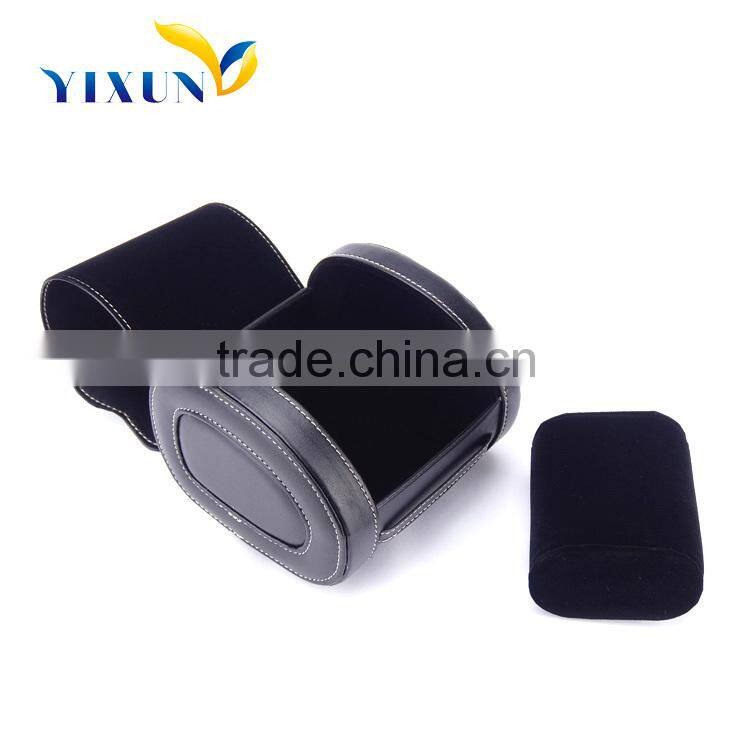 high quality custom design cotton paper strong cardboard watch box with black foam insert