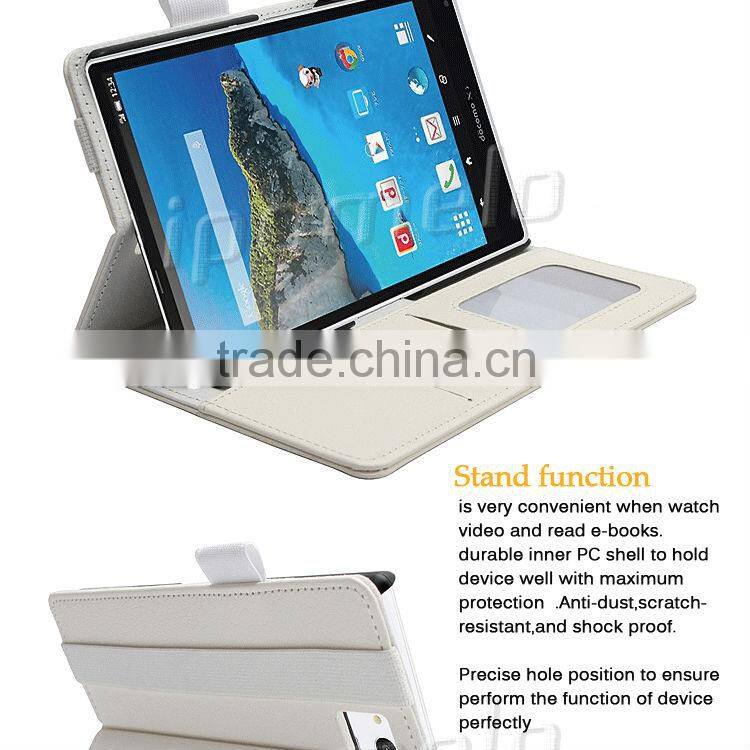 7 inch tablet leather case for Sharp AQUOS Pad SH-06F PU accessories cover