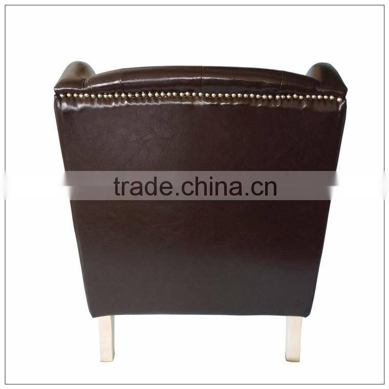 TDSF-05 QVB JIANDE TONGDA LIVINGROOM BIRCH WOOD FOOT PU LEATHER SOFA COFFEE SHOP SOFA LEISURE SOFA LIVING ROOME SOFA