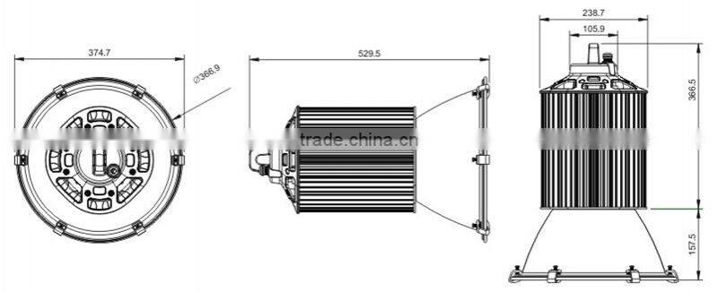 Shenzhen IP65 led high bay light fixture for led industrial lighting 200W LED high bay lights