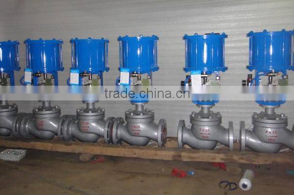 steam valve with pneumatic actuator, pneumatic steam control valve, pneumatic diaphragm control valve