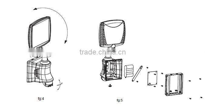 Singapore, Battery powered Solar Wall Light with Infrare Sensor, compact exterior wall Luminaire powered by solar energy