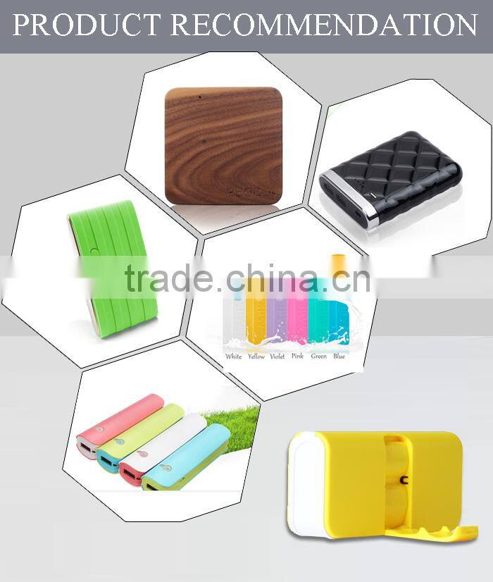 2015 New creative rechargeable QC2.0 10000 mah quick charge power bank with built-in cable
