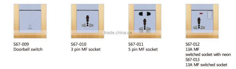 Electrical socket outlet touch delay switch for home