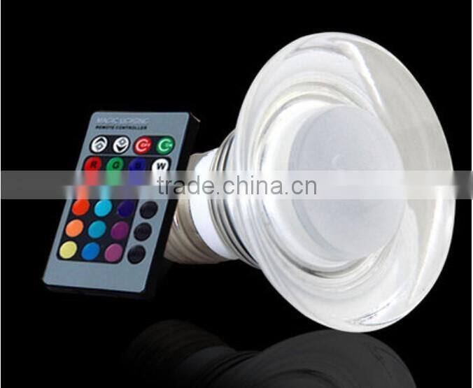 High quality Colorful 3W Crystal led light bulb RGB LED Bulb