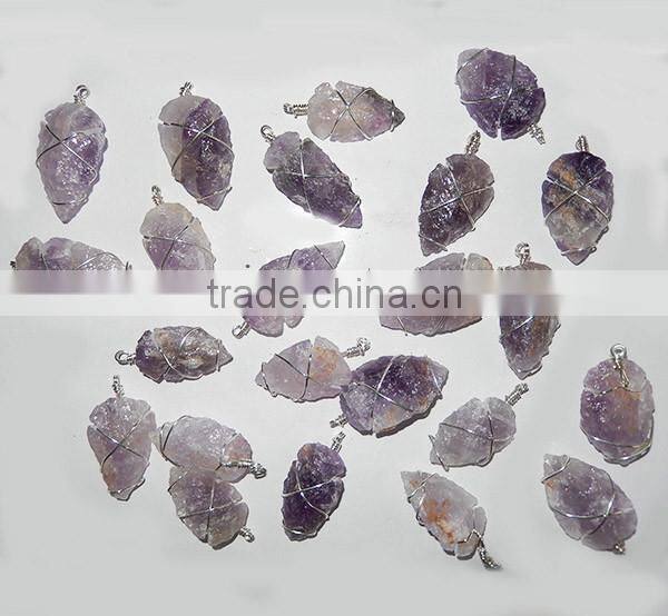 Black Obsidian Wire Wrapped Arrowhead Pendants