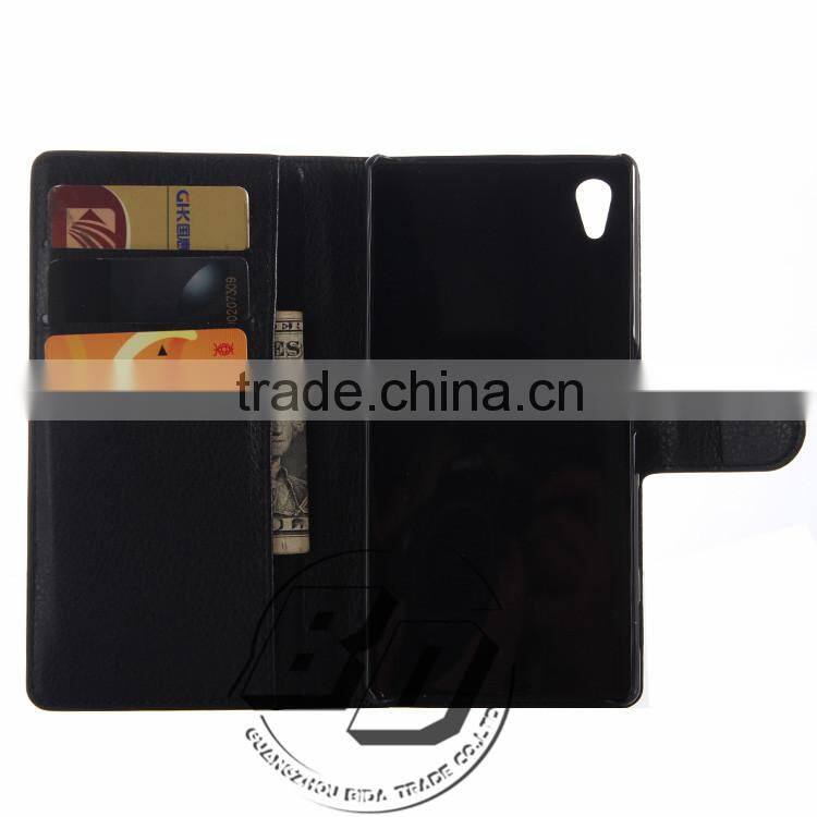 Ultra High Quality Magnetic flip PU leather wallet case with card slots For Sony Xperia Z5 Premium luxury Case fast delivery