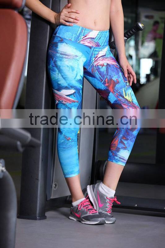 Women Elegant Design Full Print Sublimated Tight Workout Pants Yoga Leggings
