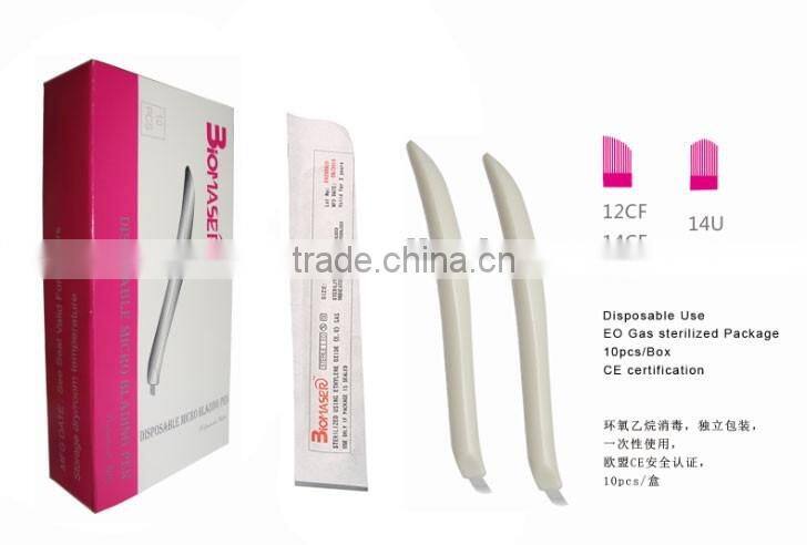 BIOMASER hot sale good quality microblading needles/3D eyebrow microblading/OEM/OEM package microblading needles