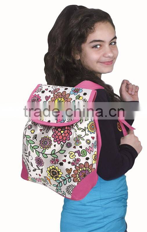 DIY Toy color a fashion backpack bag