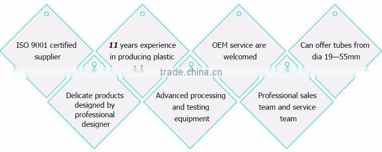 plastic packaging tube for cosmetics