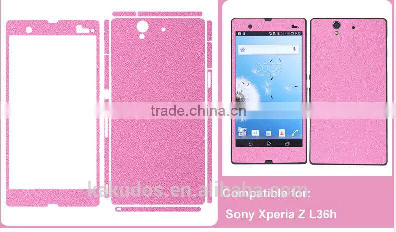 Factory Dropship Carbon Fiber Skin Stickers for Sony Xperia Z L36h