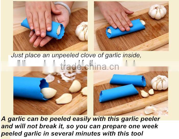 Wholesale High quality Silicone Magic Garlic Peeler for Home Kitchen