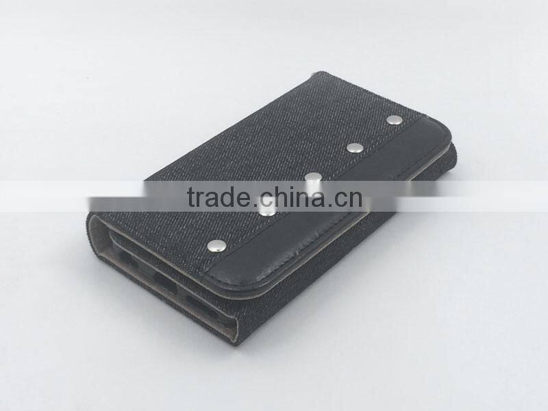 with ID card slot denim mobile phone leather flip cover case for oppo neo 7 a37