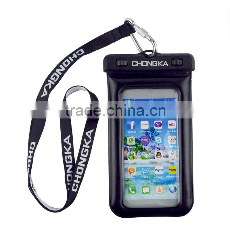 2016 Cellphone Waterproof Bag for Samsung with Neck strap
