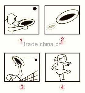 12" soft frisbee disc hand trampoline paddle ball bouncing sport racket