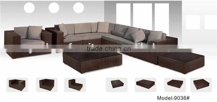 Commercial furniture star hotel sofa & chairs lobby furniture / public furniture rattan sofa