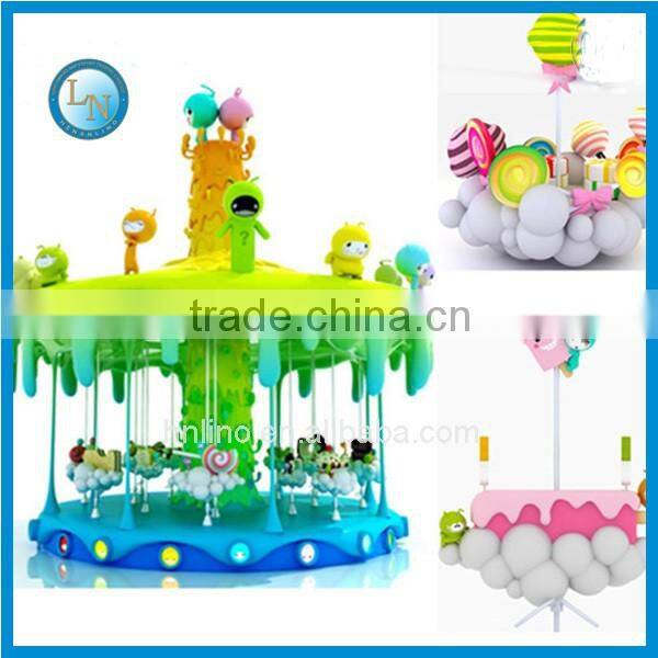 Indoor carousel ride!!! Attractive amusement theme park kids carousel ride honey tree for sale