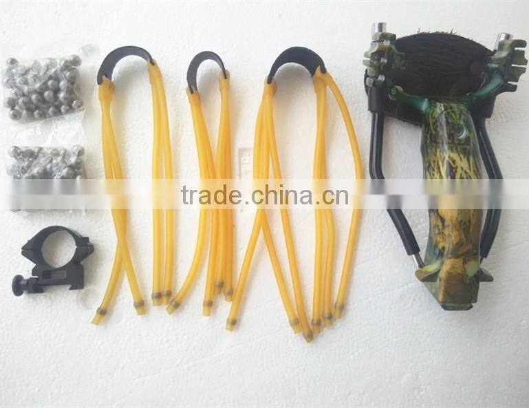 Powerful Slingshot 3 Rubber Bands Folding Wrist hunting Slingshot