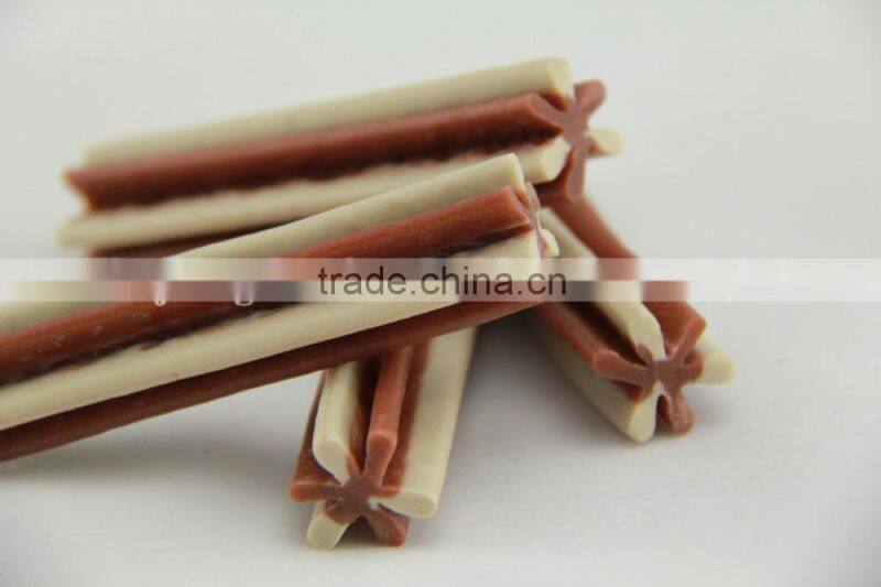 chicken breast (two-tone straight hexagonal natural dog chews)