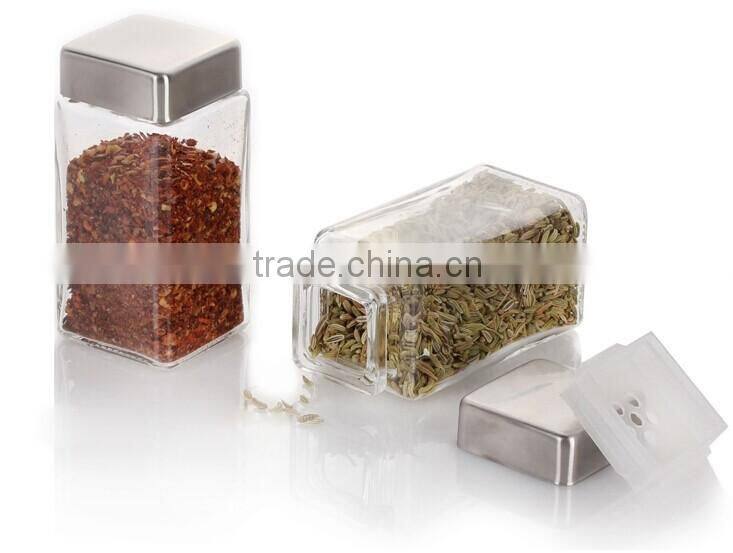 Kitchen glass jars for spice storage