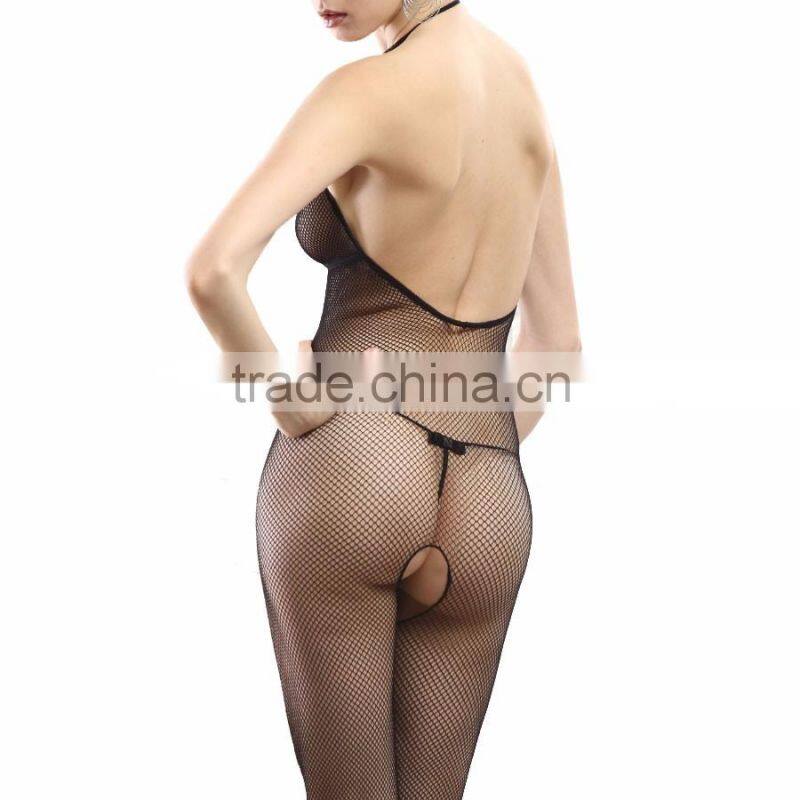 Sexy Deep V Halter Neck Lace Bridal Lingerie