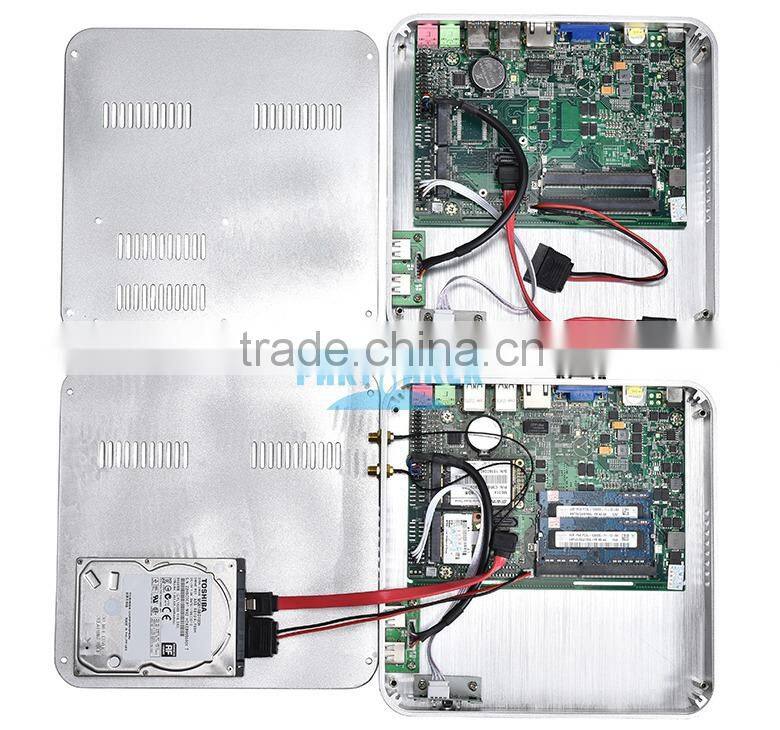 4K Fanless Mini ITX Case Intel Core i5 4200U 1.6Ghz CPU Haswell Architecture SOC Design computer networking desktop