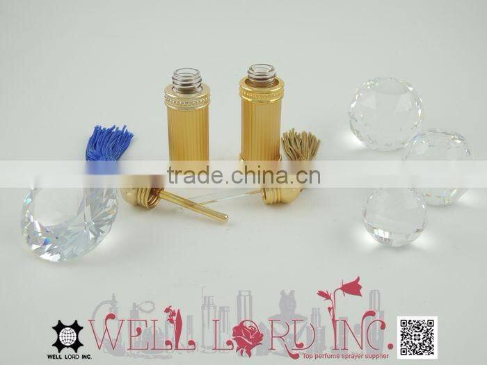 7ml advanced plating golden refillable oil bottle for personal care