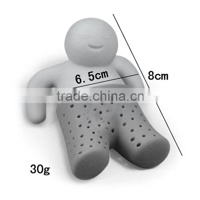 Silicone Tea Infuser Mr and Mrs Tea, Set of 2, Grey and black; Mr and Mrs Tea silicone tea strainer with Set of 2 Grey and pink