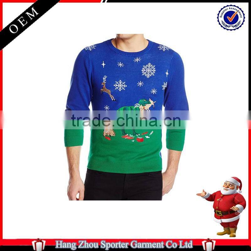 16FZCS20 high quality christmas pullovers knitted christmas sweater party
