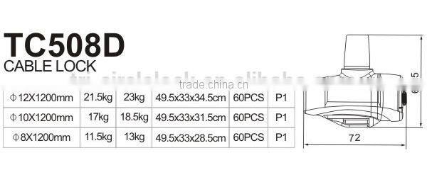 High Quality Tri-Circle Cable Locks TC508D