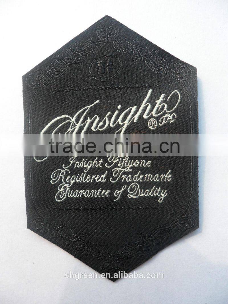 straight cut stitch weaving garment patch