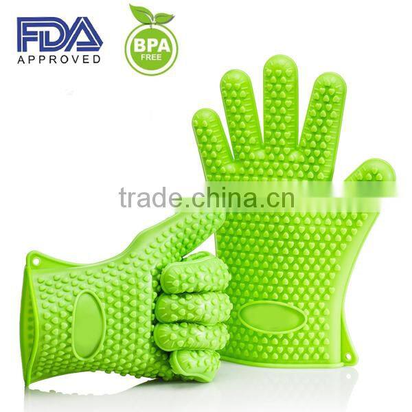 silicone finger tips gloves/silicone glove with five fingers