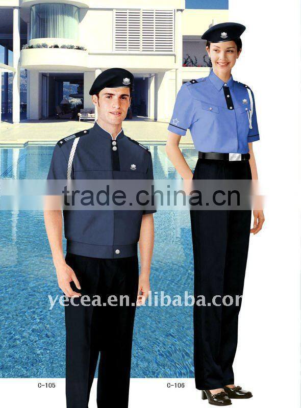 HOT tailored 100%cotton security uniform (OEM)