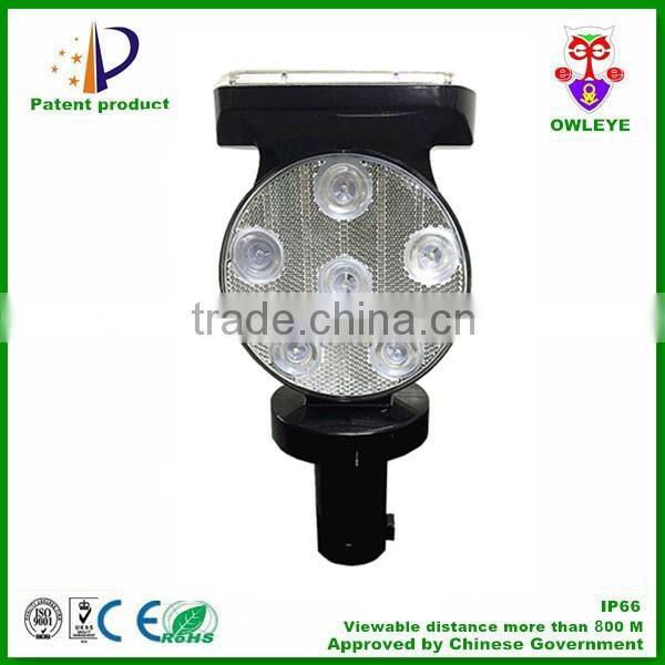 synchronous flash solar LED warning light with JJY60 radio signal receiver for Japan market