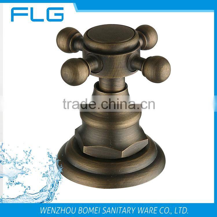Lead Free Healthy Double Handle Cold And Hot Water Antique Basin Bathroom Faucet FLG606